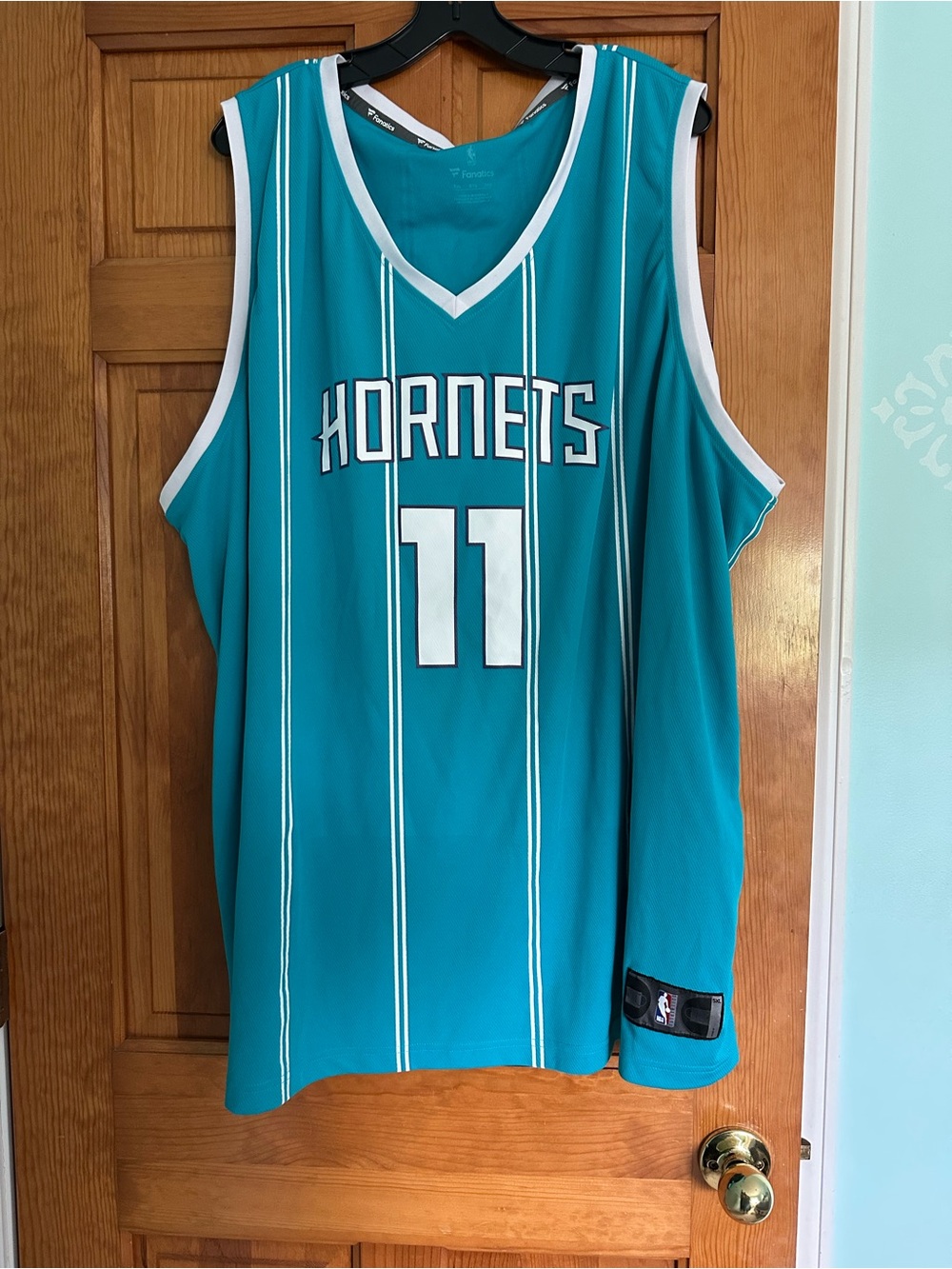 Fanatics Teal Hornets #11 Basketball Jersey with White Trim